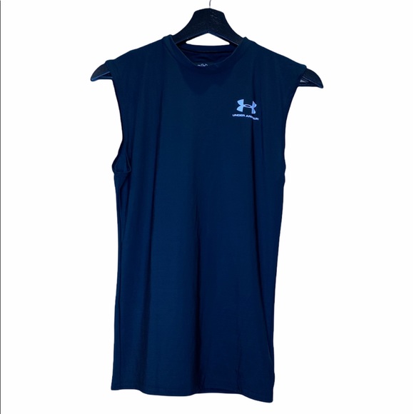 BNWT Men’s Under Armour black compression Heatgear™️ sleeveless tank top. - Picture 1 of 7